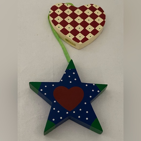 Vintage Wood Ornament Heart Star
Painted Two Sided Holiday year round decor 90s - Picture 2 of 8